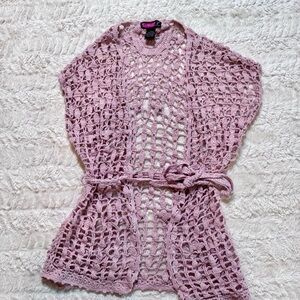 Say What? Light Pink Crochet Top